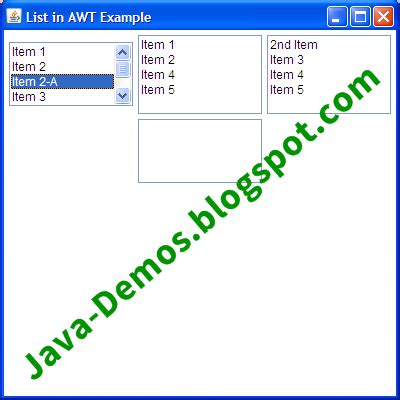 Image result for Java AWT colorList