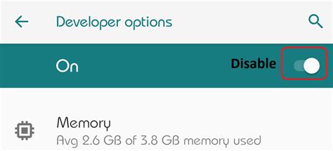 Switch Off Developer Mode Android に対する画像結果