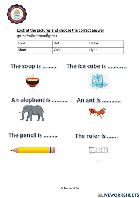 Image result for Live Worksheet for Lenght