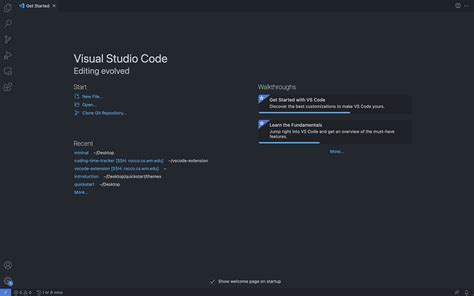 Image result for Visual Studio Code Starting Page