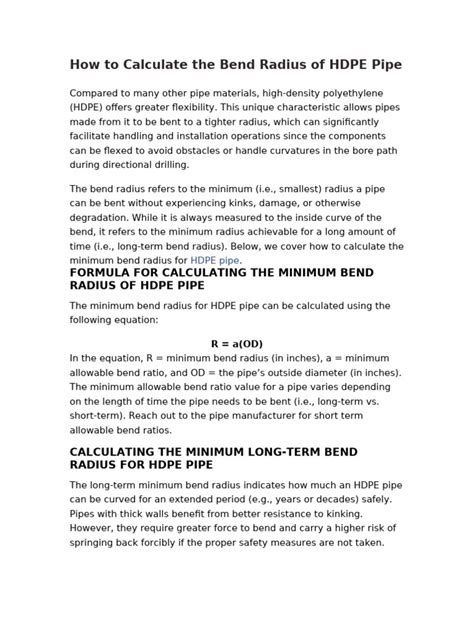 Image result for Standard Pipe Bend Radius