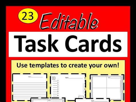 Image result for Editable Task Cards