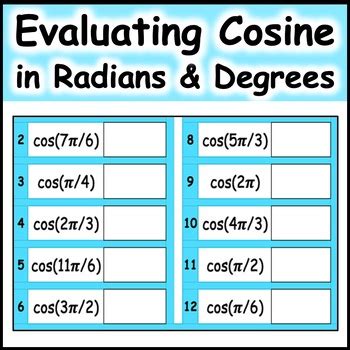 Cosine Graph Radians に対する画像結果