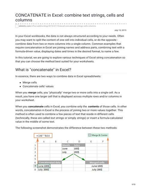 Image result for How to Combine Strings in a Single Cell Excel