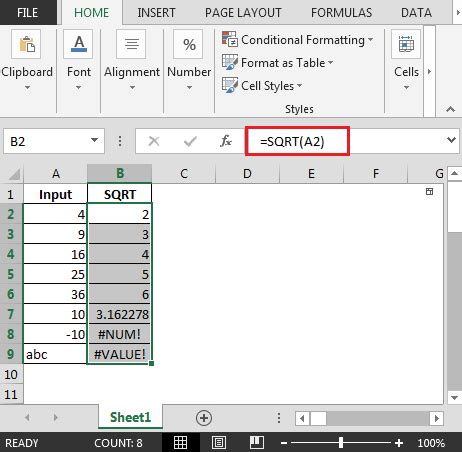 Afbeeldingsresultaten voor How to Write the N Root in Excel