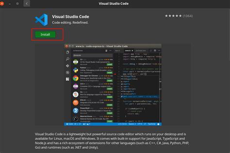 Afbeeldingsresultaten voor Install Visual Studio Code Ubuntu