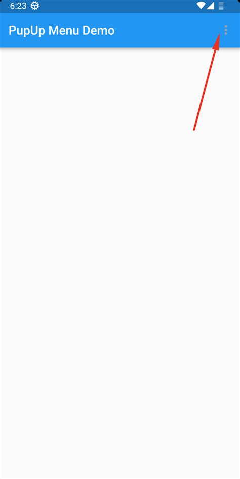 Toradh íomhá ar Show Menu in Flutter