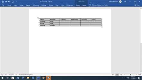Image result for How to Middle Text in Word Table