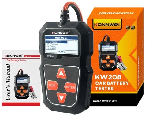 12V Battery Health Testing Tools KONNWEI Factory Sales KW208 Car Battery Diagnostic Tester For Cars
