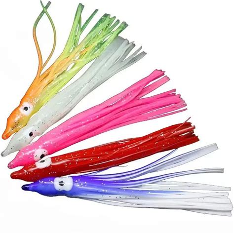 Fishing Gear Color Octopus 2g9.5cm Trawling Soft Bait Squid Bait Road Subbait Tournament Fishing Skirted Big Game Lures