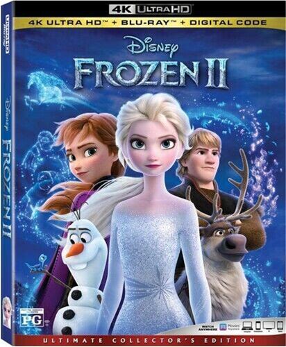 Disney Frozen 2 (4K Ultra Hd + Blu-Ray + Digital Code) Elsa, Anna With
