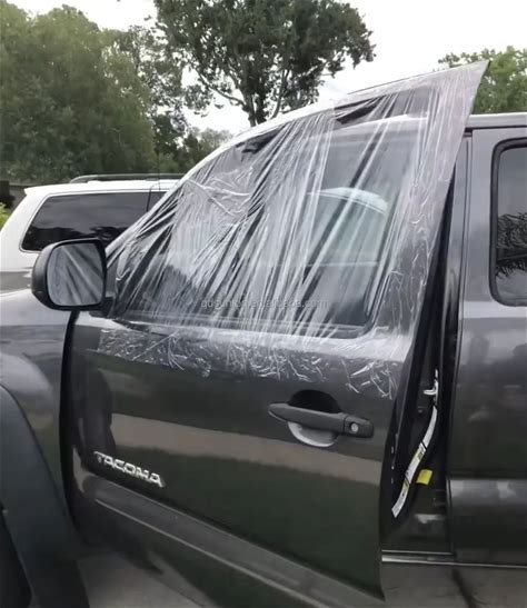 Auto Collision Wrap Film PE Protective Cover For Broken Parts Soft Waterproof Material Custom Logo Printing Blow Molding Process