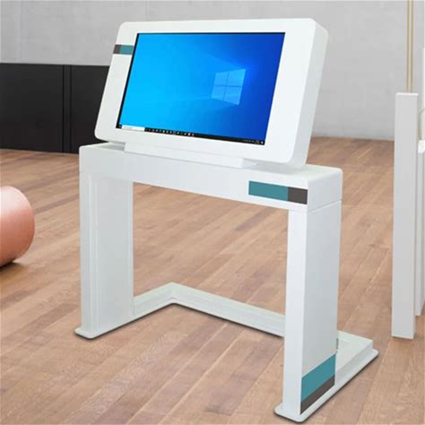 32" Viewing Angle Adjustable Android PC All In One Binocular Camera QR Code Scanner Touch Screen Kiosk For Disabled People