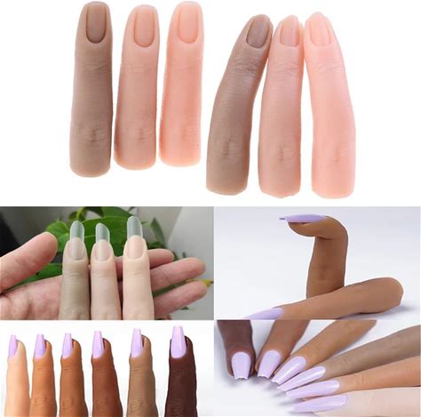 1Pc Hoge Kwaliteit Nagel Siliconen Praktijk Vinger Model Tool Met Gewrichten Buigbare Nep Diy Voor