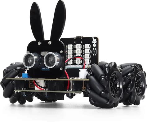Tscinbuny Easy-To-Assemble Robot Car Kit With Ultrasonic Obstacle Avoidance Bluetooth Control Expandable Sensors For Arduino