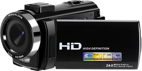 Videocamera 1080P/24MP/16X Zoom En Draaibaar LCD-Scherm