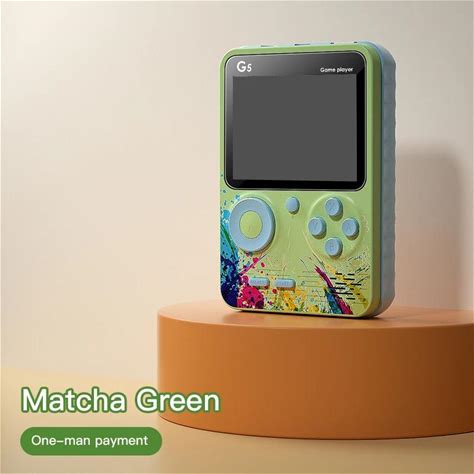 G5 Retro Handheld Game Console Met 500 Klassieke Games 3.0Inch Scherm Draagbare Gamepad Macaron Kleur 1020Mah Oplaadbare Batterij Groen Single