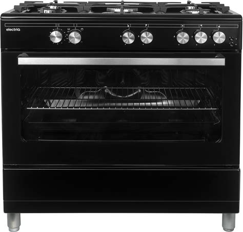 Electriq 90cm Gas Single Oven Range Cooker - Black