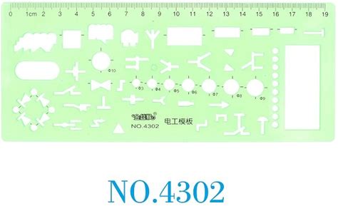 Power Engineering Drawing Template Ruler Electrical Power Drafting Template Stencil Plantillas Dibujar, Metric, NO.4302