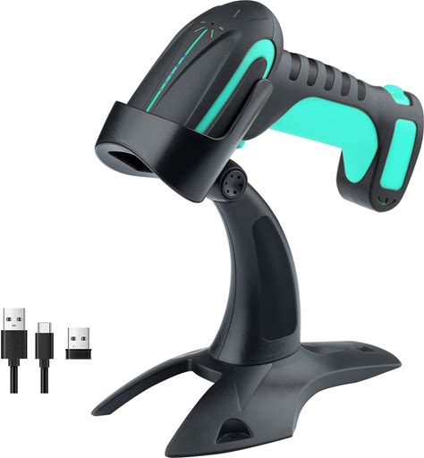 Tera 1D 2D QR Barcode Scanner Wireless With Stand, Heavy Duty Industrial IP66 Drop Resistance, Image Scanning Handheld Reader Compatible For Bluetooth