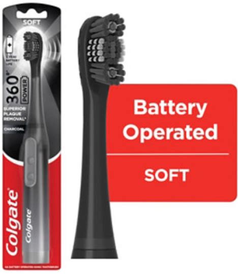 Colgate 360 Sonic Charcoal Battery Powered Toothbrush - 1 Each