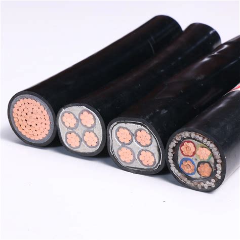 Three-Phase Four-Wire Power Cable 4 Core 16/25/35/50 Square 3+1 Copper Wire Yjv32 Buried Overhead Cable PVC For Underground