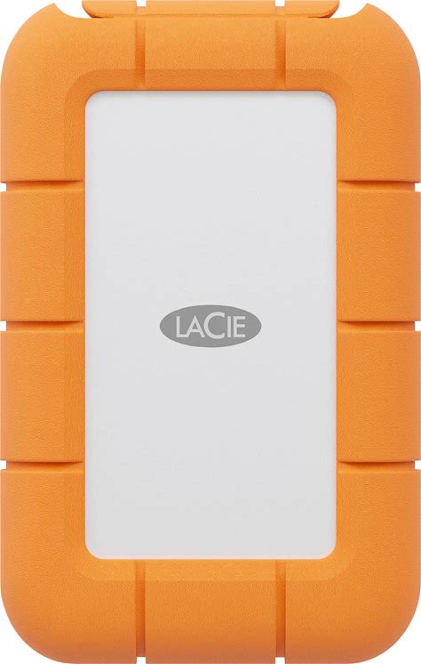 Lacie - Rugged Mini SSD 1TB Solid State Drive - USB 3.2 Gen 2X2, Speeds Up To 2000MB/S (STMF1000400) - Silver And Orange