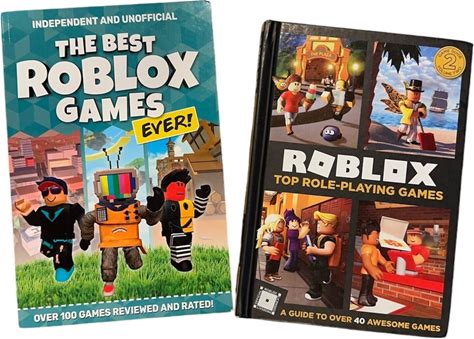 2 Pack Of Roblox Books - The Best Roblox Games Ever & Roblox Top Role Playing