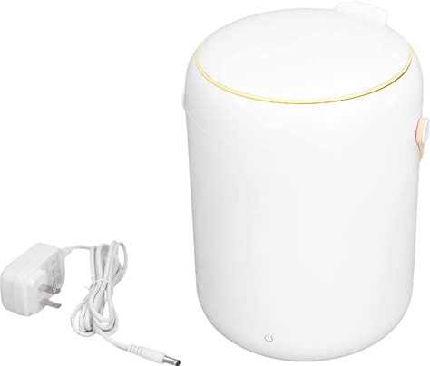 Portable Washing Machine, Small Washer Proof Built In Draining Fence 3L Capacity Automatic Shutdown Cover For Apartment White