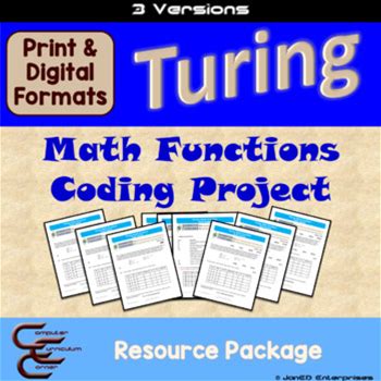 Turing Math Functions Coding Project 3 Version Resource Package