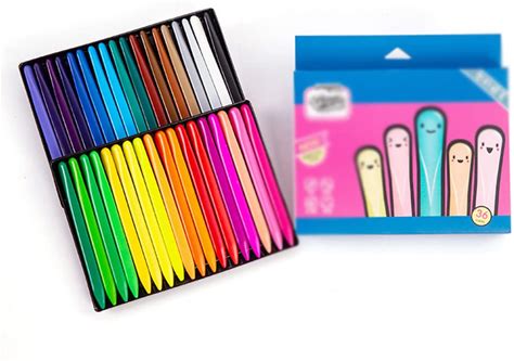 ASFD Drawing Pens Triangle Crayon Student Art Painting Oil Stick Children's Plastic Non-Dirty Hand Crayon Washable And Easier Palm-Grip Colour Pens