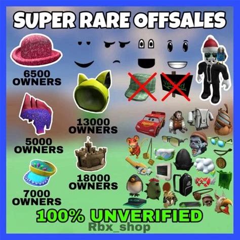 SUPER RARE ROBLOX OFFSALES | LOW OWNER ITEMS | LIMITEDS | 2016 | UNVERIFIED