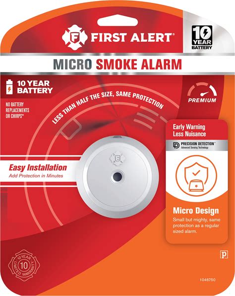 First Alert 10-Year Battery-Operated Photoelectric Smoke Detector In White | 1046750
