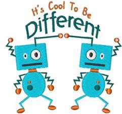 Robot It S Cool To Be Different Embroidery Design