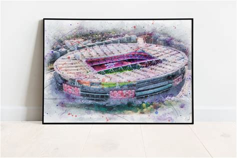 Arsenal Oil Painting Print / Emirates Stadium Art Print / London Print / Soccer / Football / Gunners / Wall Art
