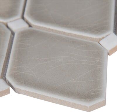 Featherstone Octagon 13 in. X 13 in. Glossy Ceramic Mosaic Wall Tile Ackland
