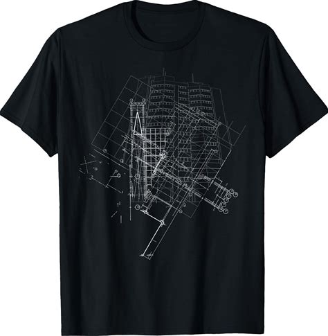 Graphic Abstract Lines Gift Design Idea Architecture T-Shirt