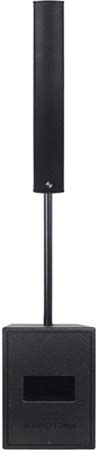 Sound Town Line Array Column Pa/Dj Speaker System With One 2 X 8" Powered Subwoofer W/ Dsp, TWS Bluetooth And Speaker Output, One 6 X 3" Line Array Co