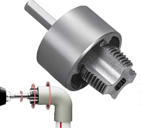 PVC Pipe Thread Cutter - Integrated Internal External Cutter, Durable Taps For 3/4 Inch PVC Pipe Repair And Electric Drill Compatibility