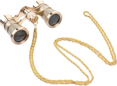 Opera Glasses For Women, 3X25 Mini Theater Binoculars With Gold Chain, Optical Lens Vision For Musical Concert, Equestrianism, Performance, Bird