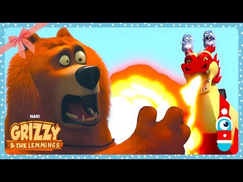 Grizzy VS Fire Dragon! 🐻🐲🔥| Grizzy & The Lemmings | WildBrain Kids
