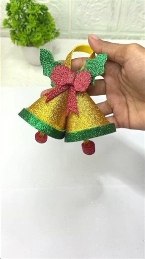 Christmas Jingle Bell Craft For Kids 🎄#christmascraft #kidscraft #art #shortfeed