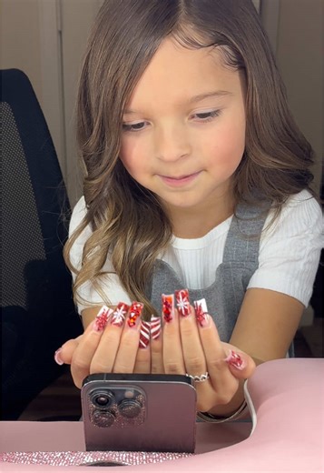 LONG NAILS?! 🤣🤩🫶🏼☺️ perfect pink by @Lucky Nail Supply @Jackie Lam #AustinNailTech #KidNails #ChristmasNails #JackieSignature