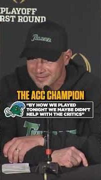 Tulane's head coach responds to critics of Tulane and JMU making CFP 👀 #football #CFB