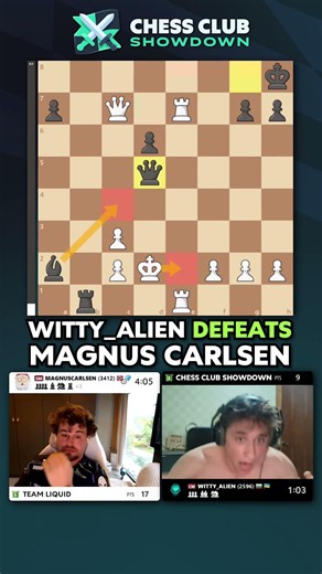 he TOOK HIS WHAT OFF?! Witty Alien defeats Magnus Carlsen and celebrates like CRAZY😆