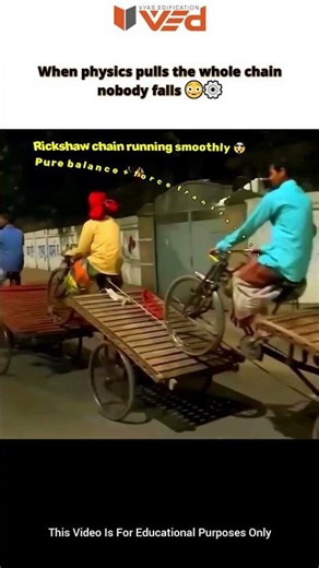 This Rickshaw Chain Survives Because of PHYSICS 🤯🚲 #shorts #viral