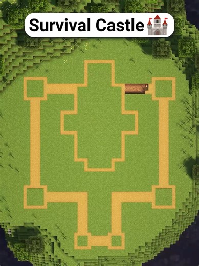 Minecraft Survival Castle 🏰 3D build guide on Heybuilds.com Link in Bio 🔗 Build by @Durtaf #minecraft #minecraftbuilding #miencrafttutorial