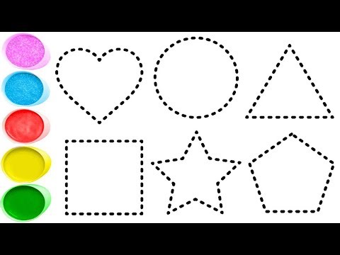 2d shapes drawing activity for kids, how to draw shapes, 2d shapes, colors song, Preschool Learning