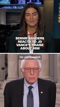 Bernie Sanders reacts to JD Vance's praise about him