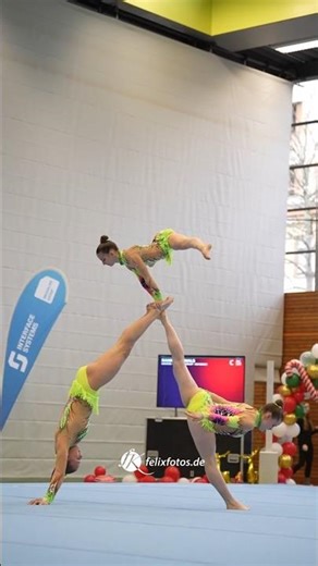 How to make plank on the top of this pyramide - acrobatic gymnastics competition German 2025